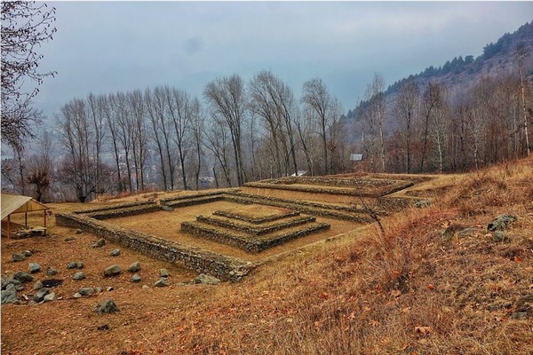 Scour Buddhist Monastery Ruins in Harwan